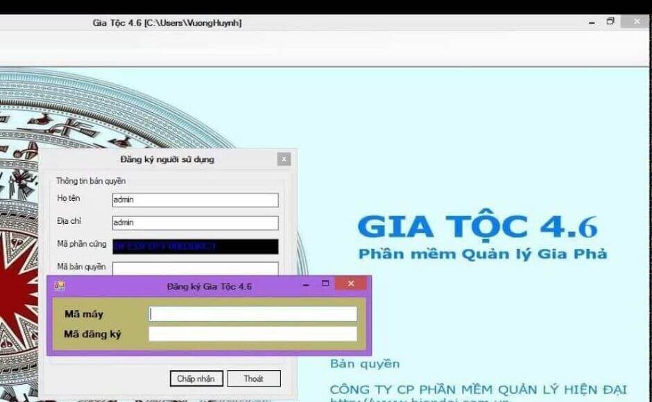 Phần mềm quản lý gia phả gia tộc 4.6