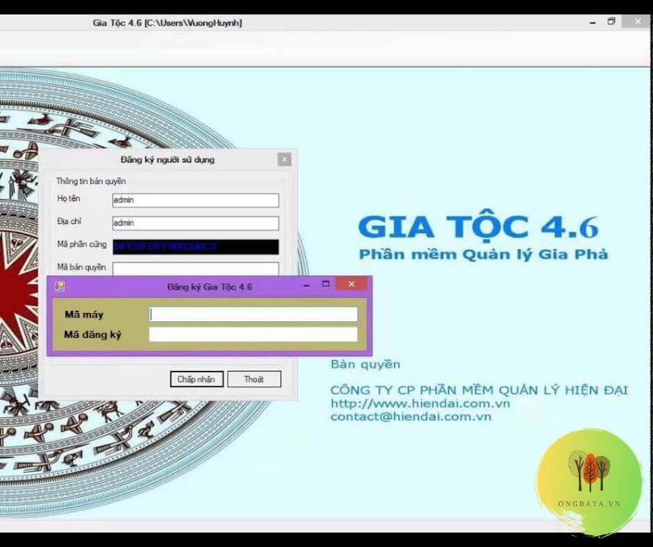 Phần mềm quản lý gia phả gia tộc 4.6