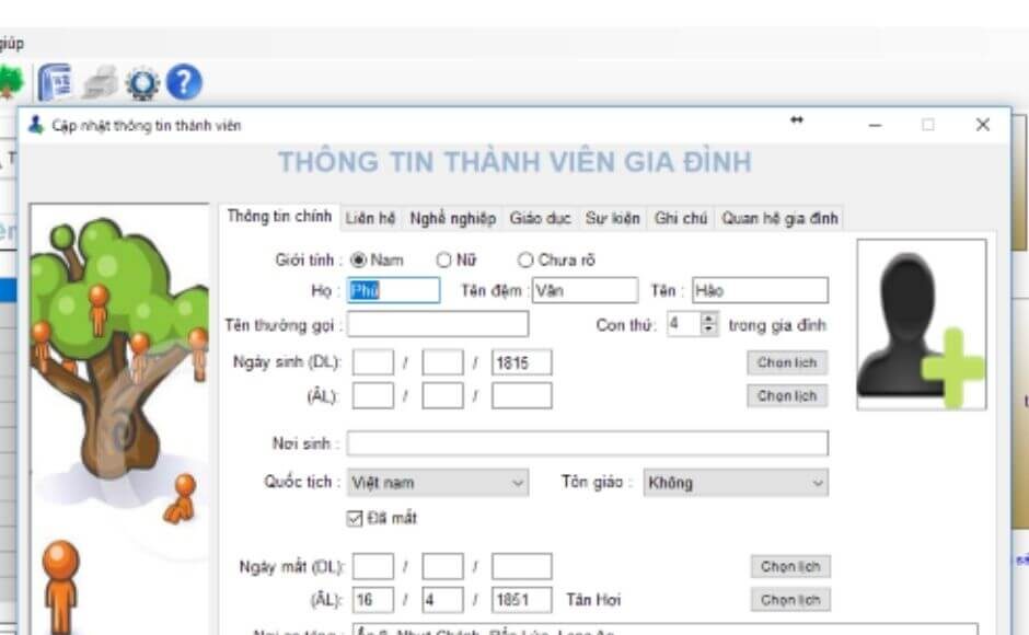 phần mềm quản lý gia phả akb full crack
