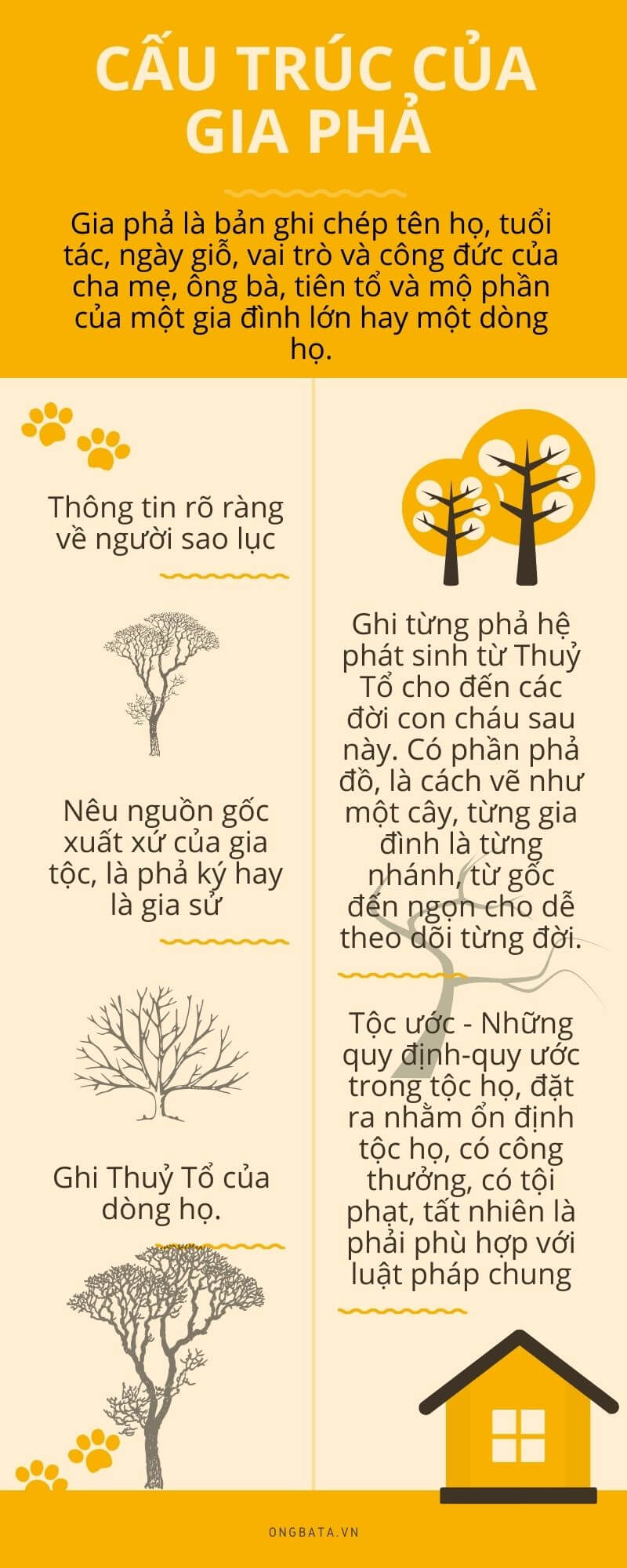cấu trúc của 1 gia phả dòng tộc